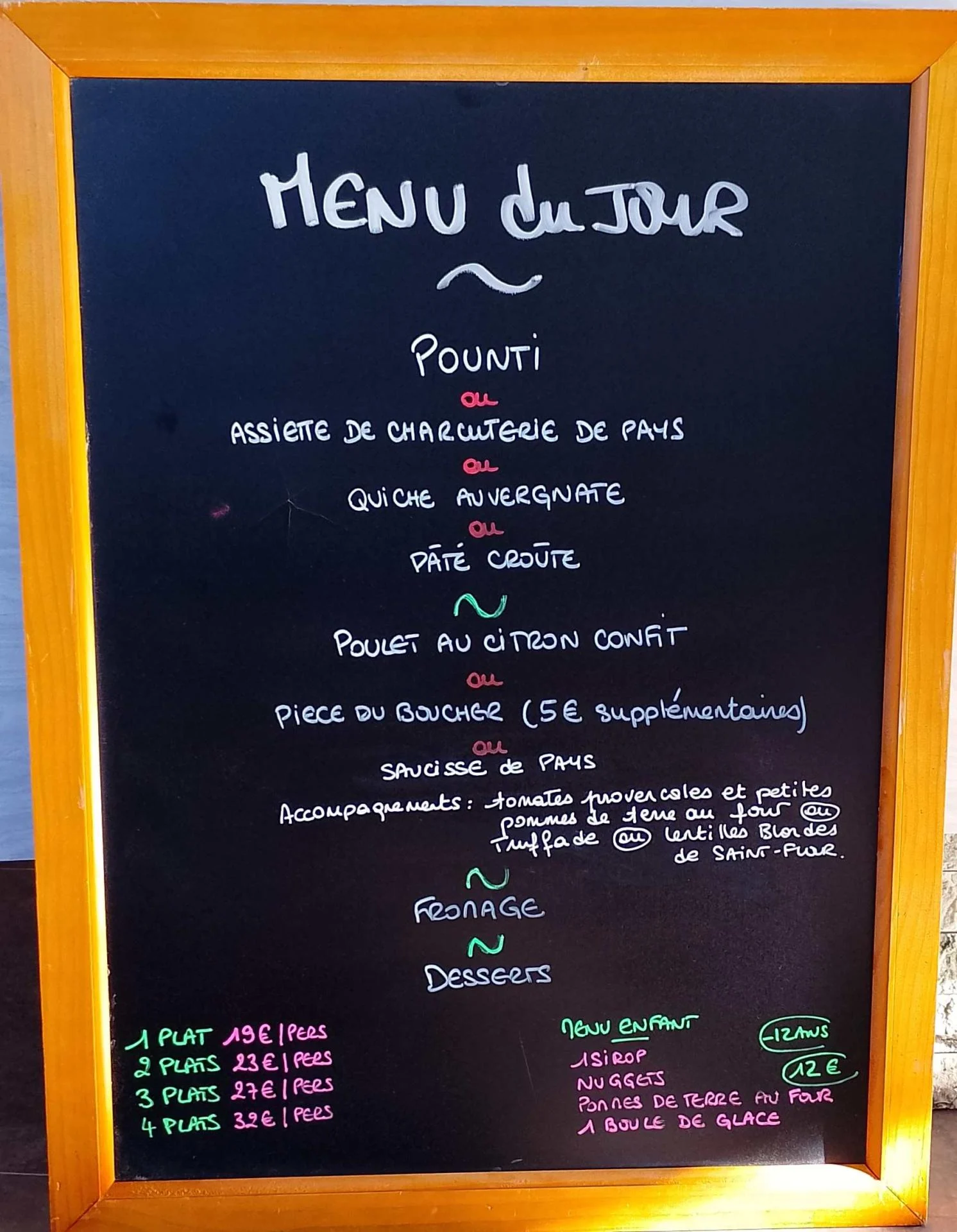 Menu mai 2026